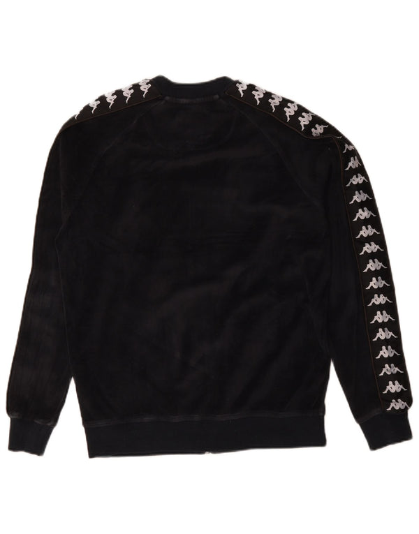 Kappa Dame Oversized grafisk træningsdragt Topjakke UK 14 Medium Sort