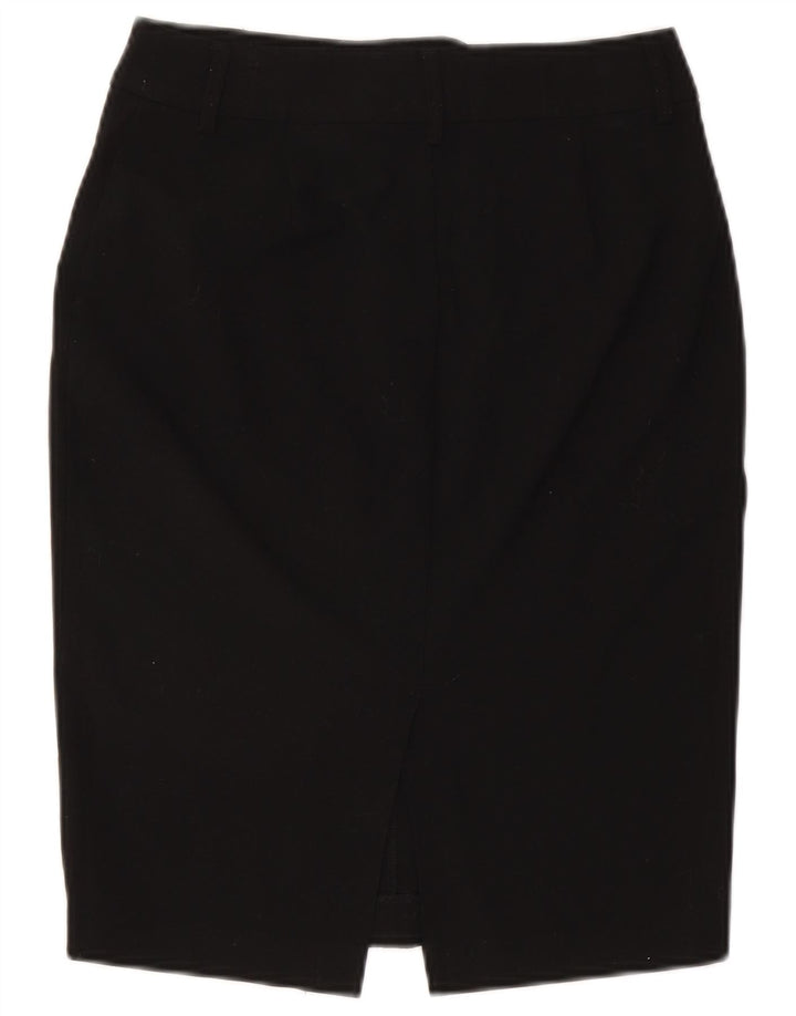 Marks & Spencer Womens Pencil Skirt UK 8 Small W27  Black Polyester