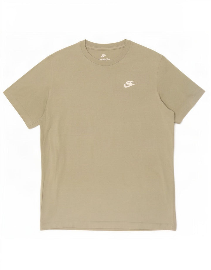 Nike Herren T-Shirt Top aus mittelgrüner Baumwolle