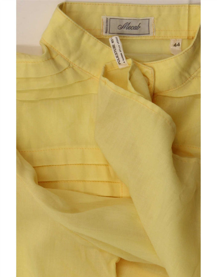 Blusa Vintage Mujer Top IT 44 Poliéster Amarillo Medio