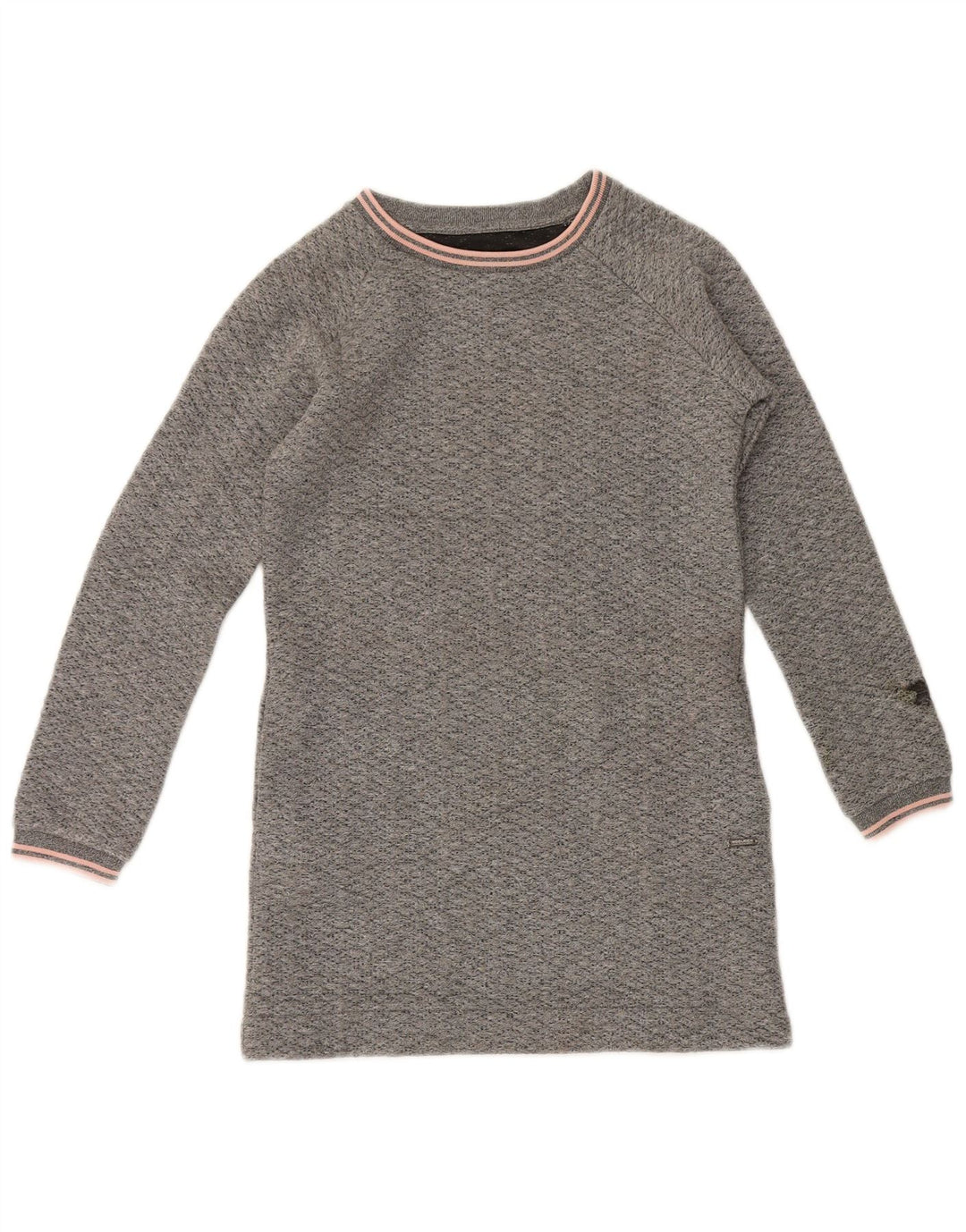 Woolrich Girls Jumper Dress 9-10 Years Grey Flecked Polyester