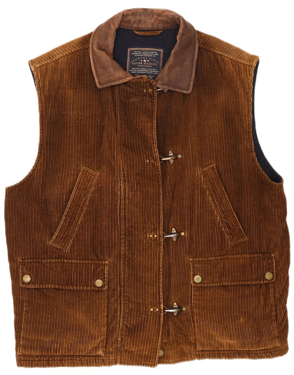 Peter Hadley Gilet din velur pentru femei EU 54 2XL bumbac maro