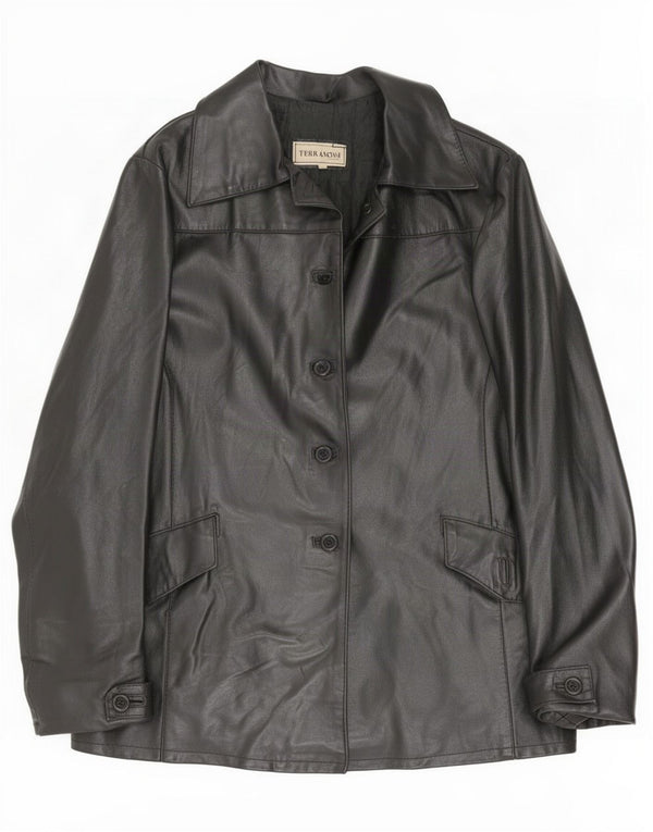 Giacca in pelle da donna Terranova UK 14 media nera