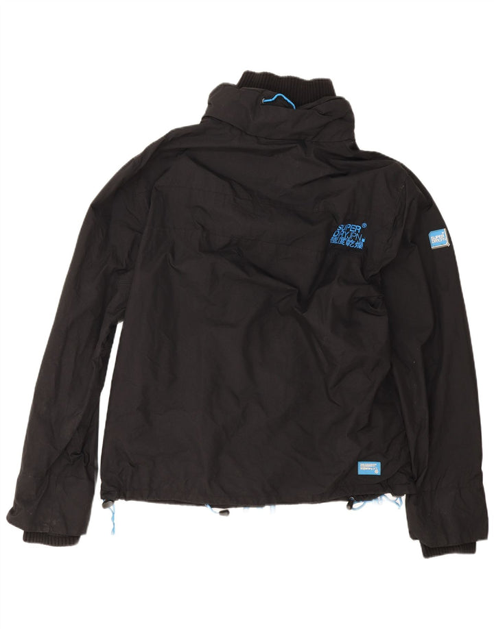 Superdry Mens Windcheater Rain Jacket UK 42 XL Black Nylon