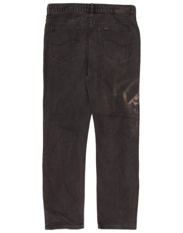 Lee Mens Rider Straight Jeans W33 L29 Grey Cotton