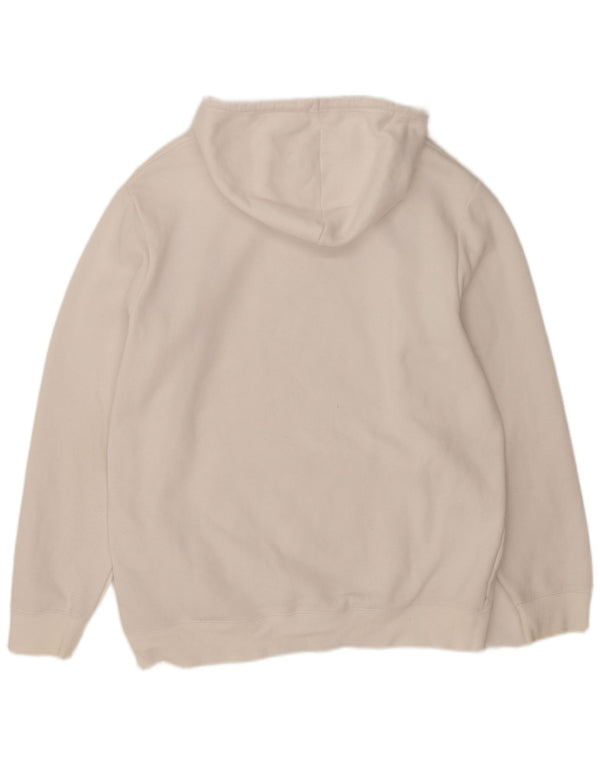 Fila Mens Hoodie Jumper Large White Cotton