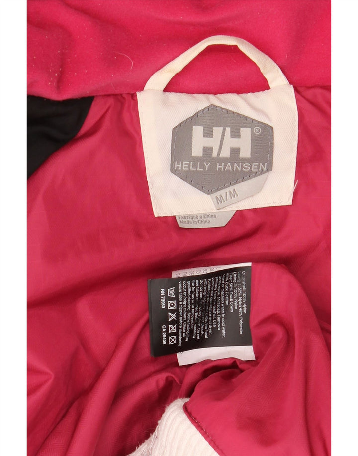 Helly Hansen Womens Hooded Padded Jacket UK 12 Medium White Nylon
