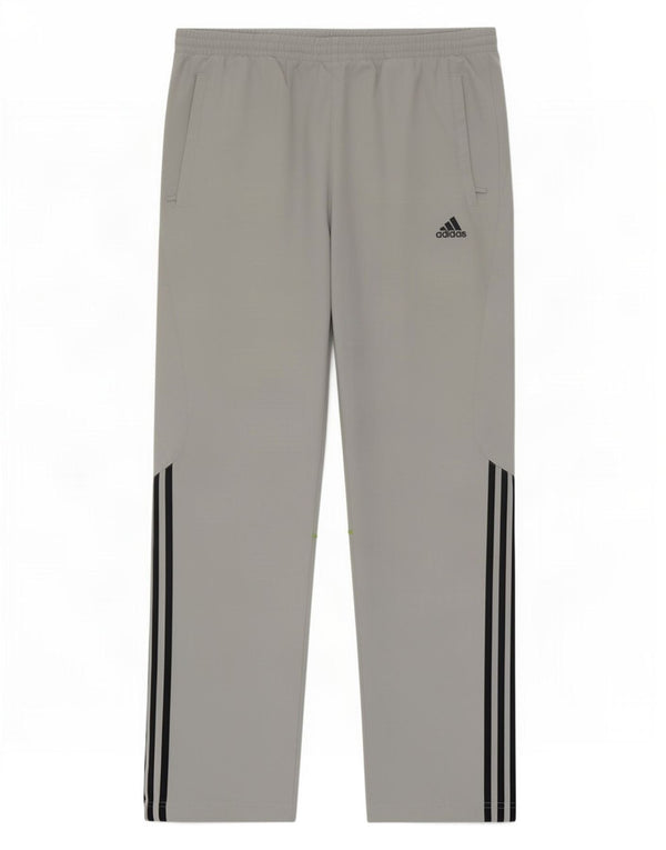 Adidas Mens Tracksuit Trousers Medium Grey Colourblock Polyester