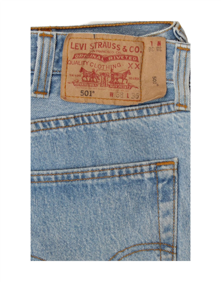 Levi's Mens 501 Straight Jeans W38 L28 Blue Cotton