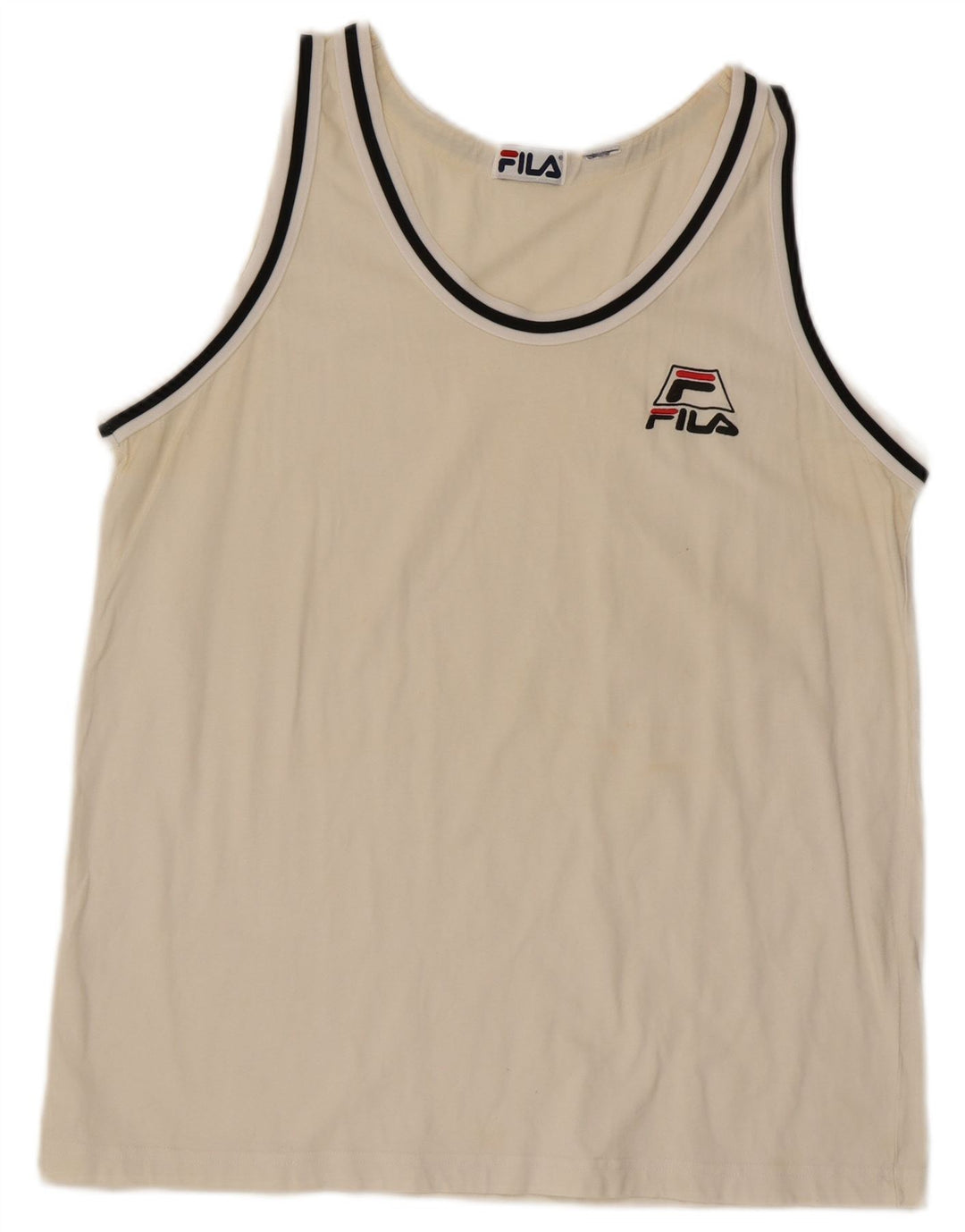 FILA Mens Vest Top Medium Off White