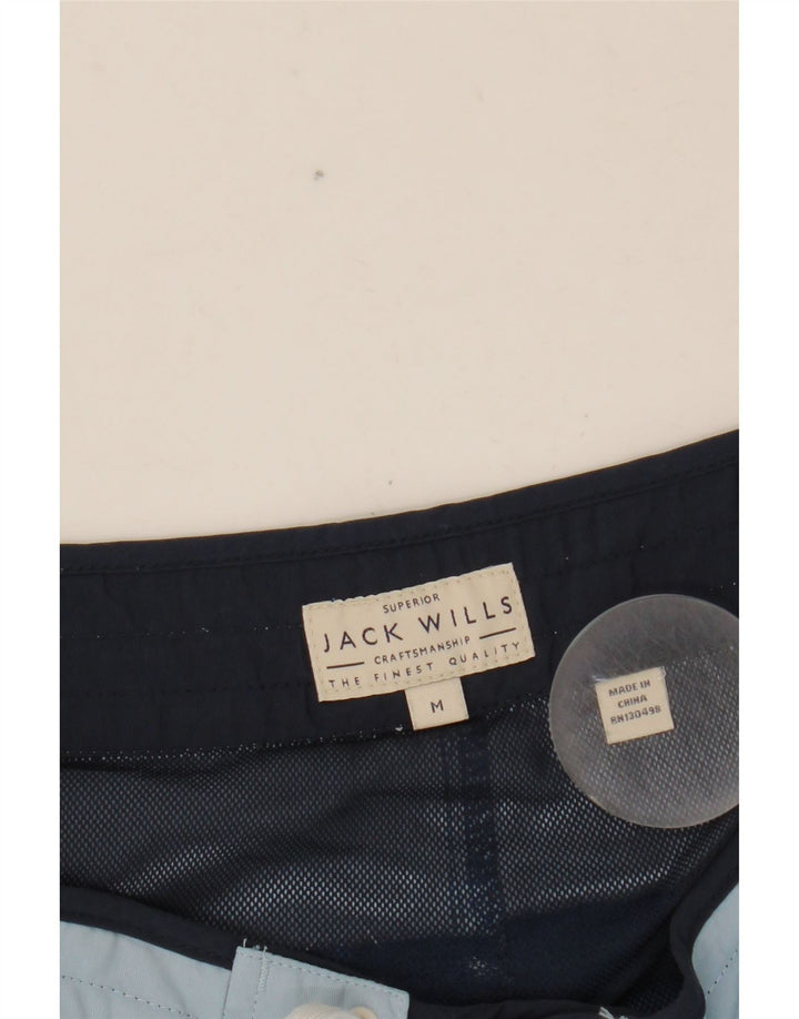 Jack Wills Herren-Badeshorts mit Grafik, Mittelblau, Farbblockdesign