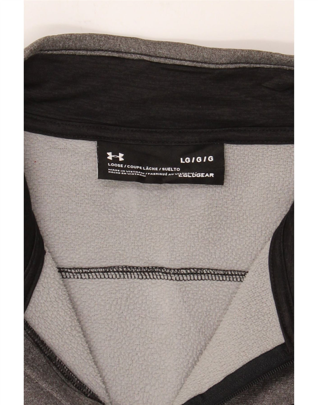 UNDER ARMOUR Mens Cold Gear Zip Neck Pullover Tracksuit Top Large Grey Vintage Under Armour and Second-Hand Under Armour from Messina Hembry 