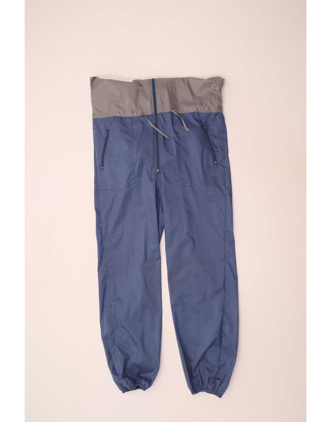 Rodeo Mens Workwear Mono Con Capucha Nylon Color Block Azul Medio