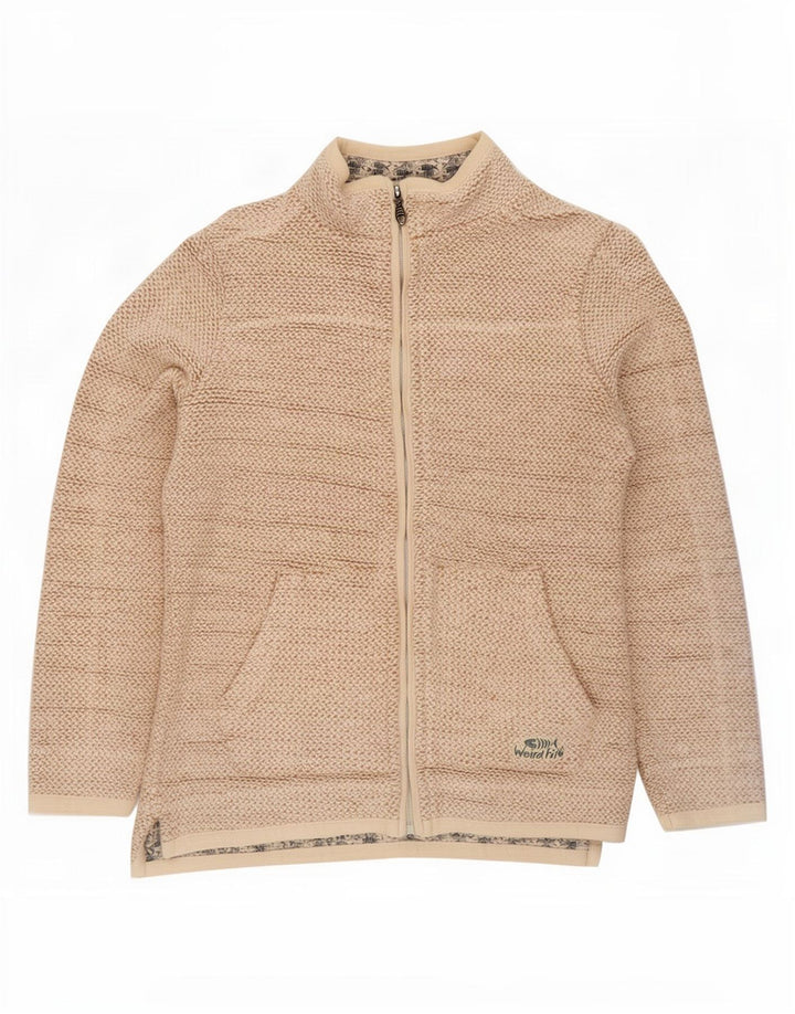 Giacca da tuta da donna Weird Fish UK 10 piccola in cotone beige