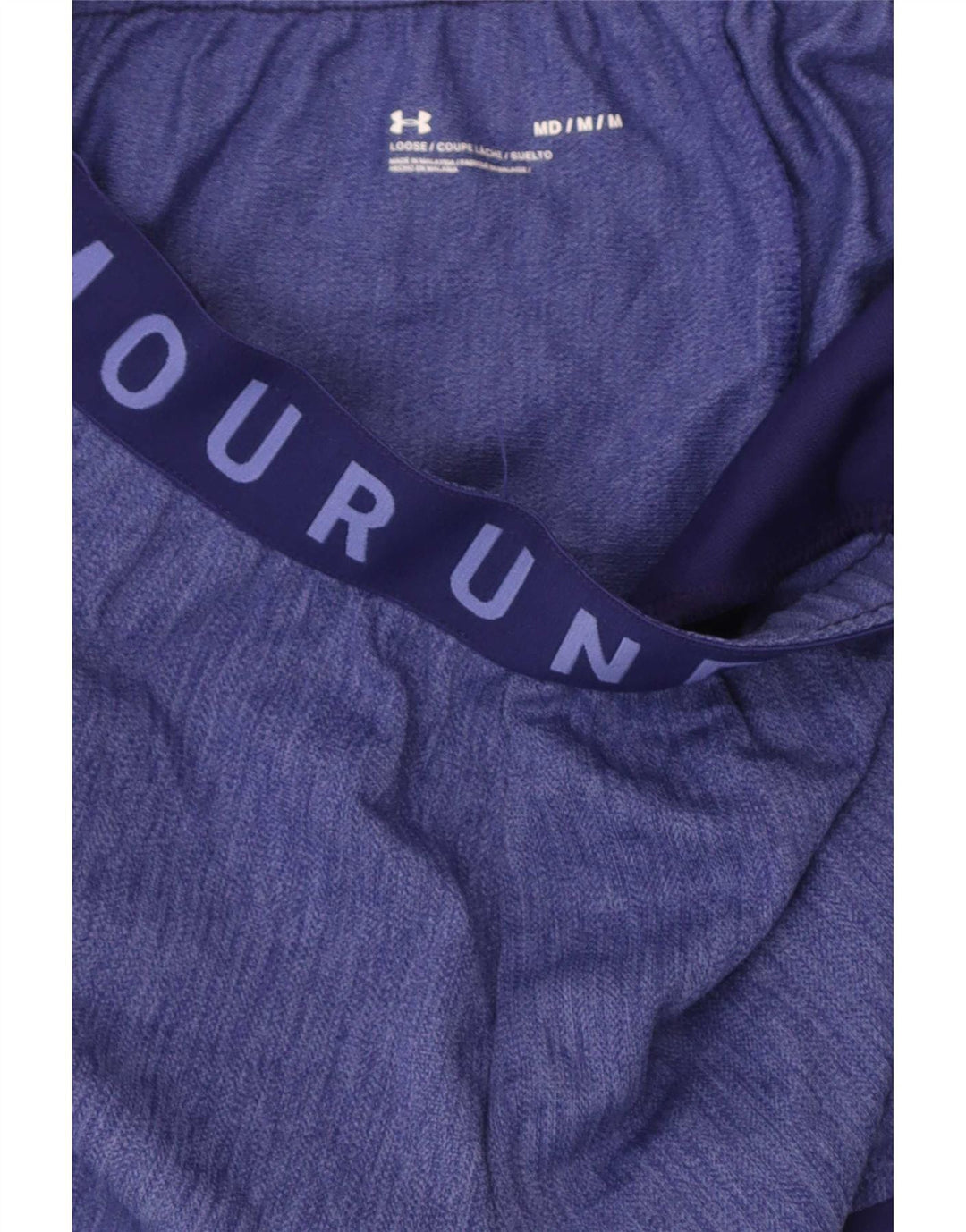 Pantaloncini sportivi grafici da donna Under Armour in poliestere color block blu medio