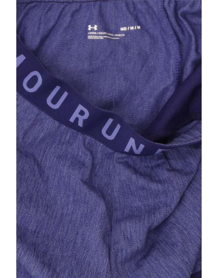 Pantaloncini sportivi grafici da donna Under Armour in poliestere color block blu medio