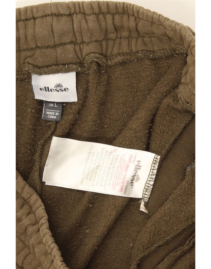 Ellesse Mens Tracksuit Trousers Joggers Large Khaki Cotton