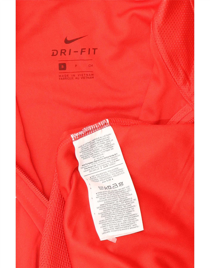 Nike Mens Dri Fit Graphic Tracksuit Top Jacket Small Red Polyester