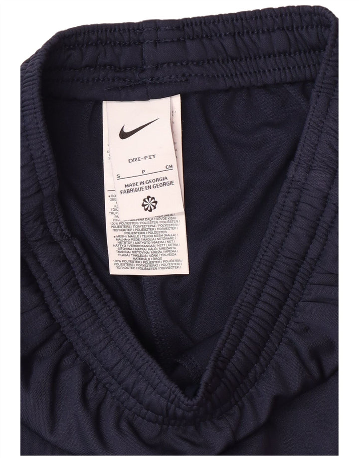 Nike Mens Dri Fit Tracksuit Trousers Small Navy Blue Polyester