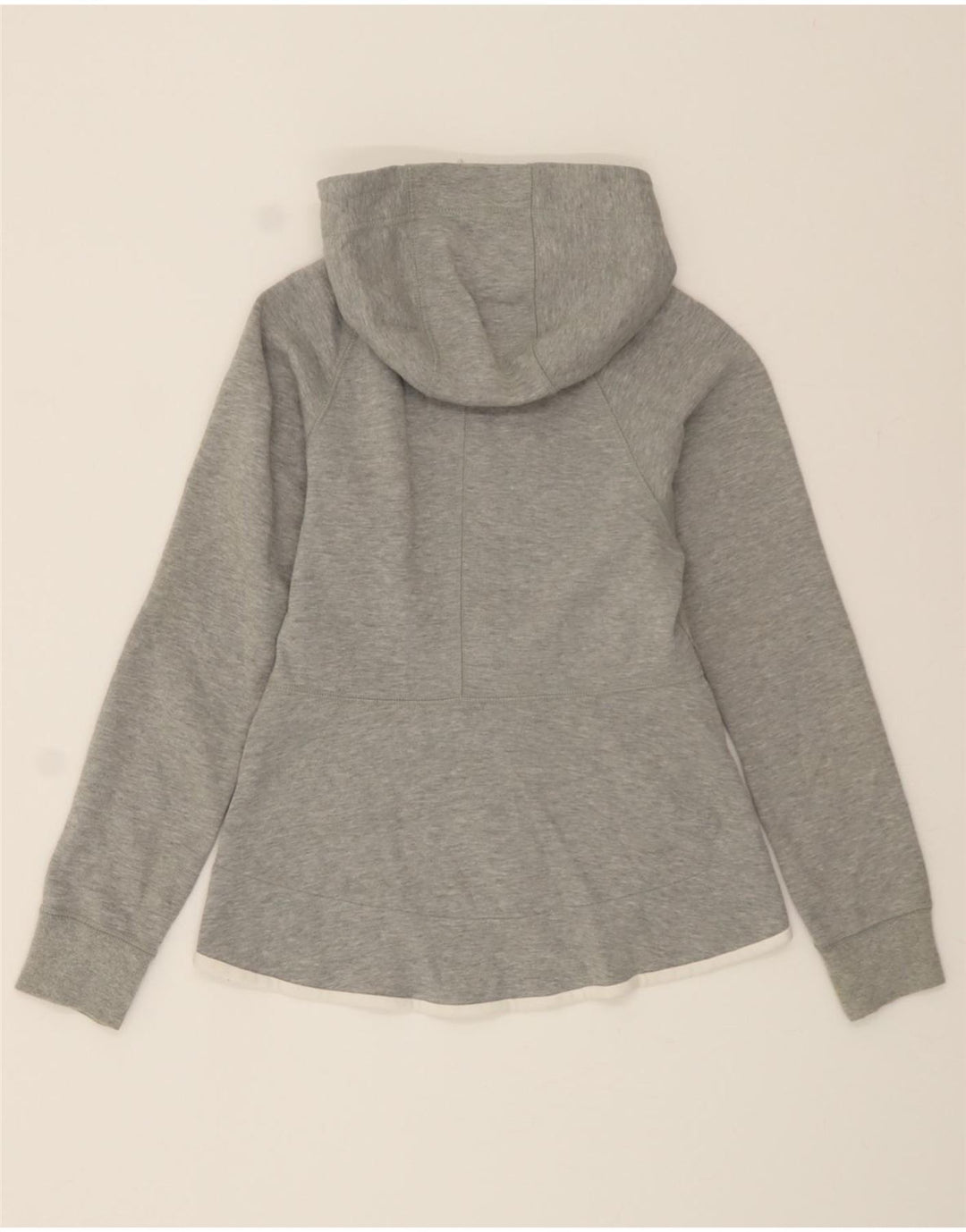 NIKE Womens Zip Hoodie Sweater UK 6 XS Grey Cotton Vintage Nike and Second-Hand Nike from Messina Hembry 