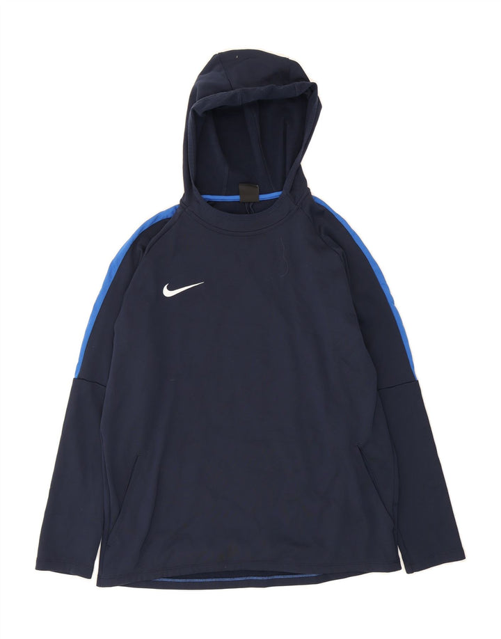 NIKE Mens Hoodie Jumper Large Navy Blue Polyester Vintage Nike and Second-Hand Nike from Messina Hembry 