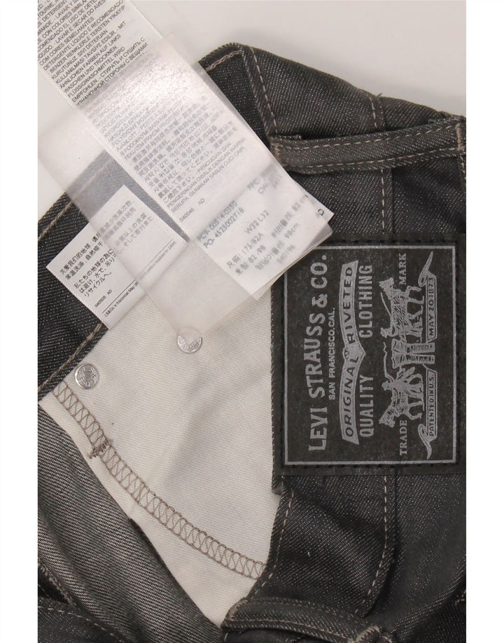 LEVI'S Mens Straight Jeans W32 L32 Grey Cotton
