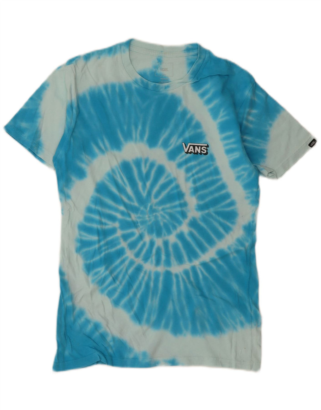 Vans Mens T-Shirt Top Small Blue Tie Dye Cotton