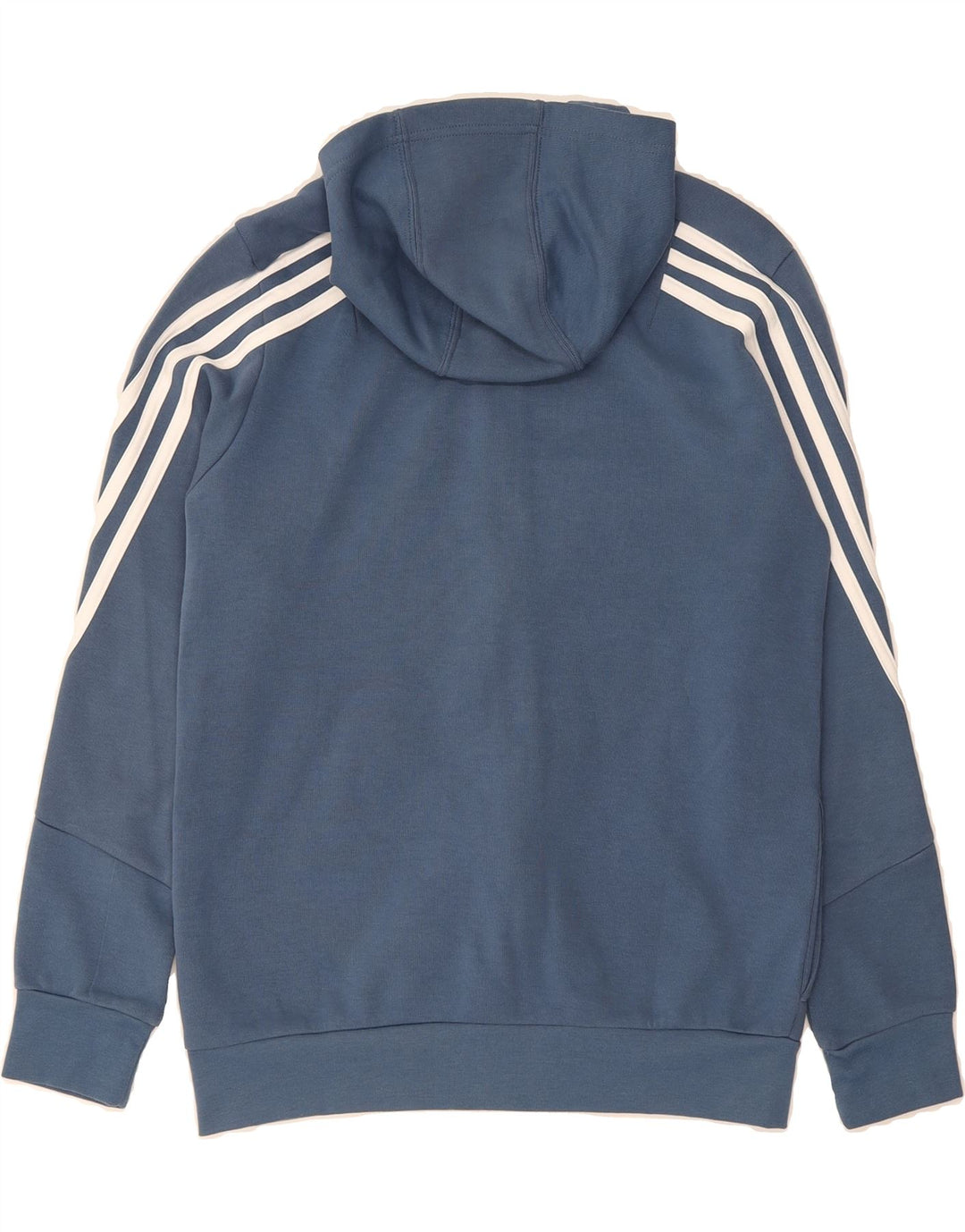 ADIDAS Boys Zip Hoodie Sweater 13-14 Years Blue Cotton Vintage Adidas and Second-Hand Adidas from Messina Hembry 
