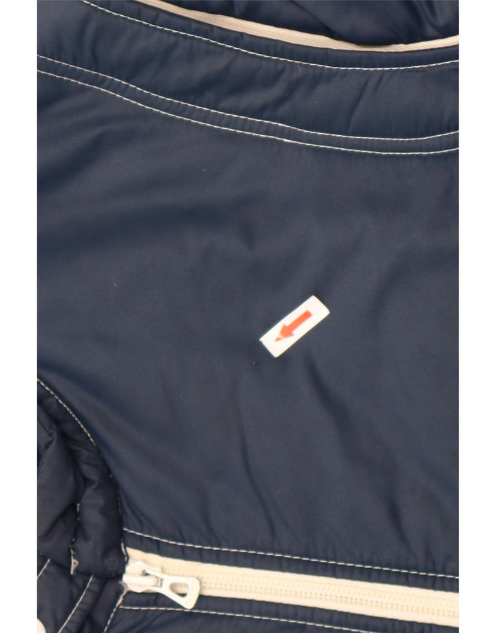 Vintage Herren Bomberjacke IT 52 XL Marineblau Farbblock