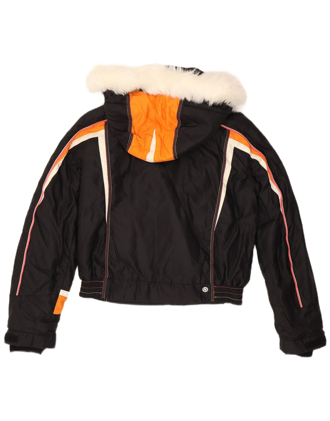 Colmar Womens Hooded Windbreaker Jacket EU 44 2XL Black Colourblock