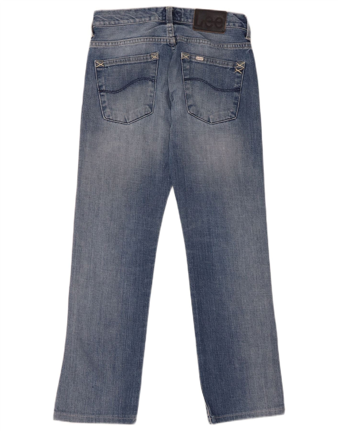 Lee Womens Knox Straight Jeans W28 L28 Blue Cotton