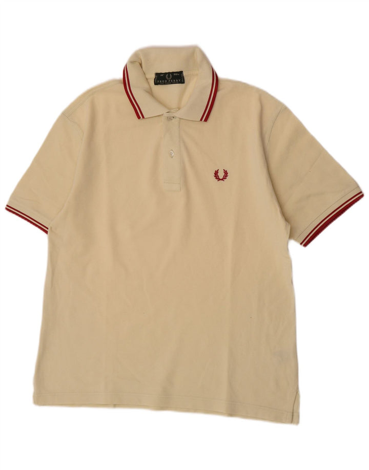 Polo da uomo Fred Perry in cotone giallo medio