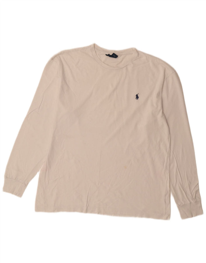 Polo Ralph Lauren Mens Top Long Sleeve Small White Cotton