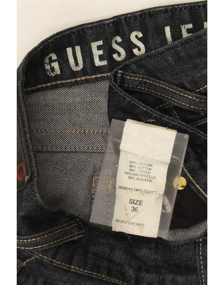 Jeans dritti da uomo Guess W36 L33 in cotone blu