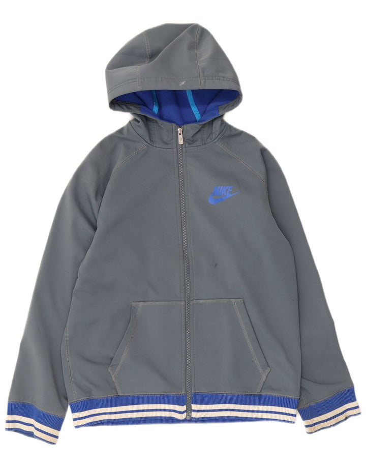 Nike hættetrøje med lynlås til kvinder UK 18 XL Grå polyester