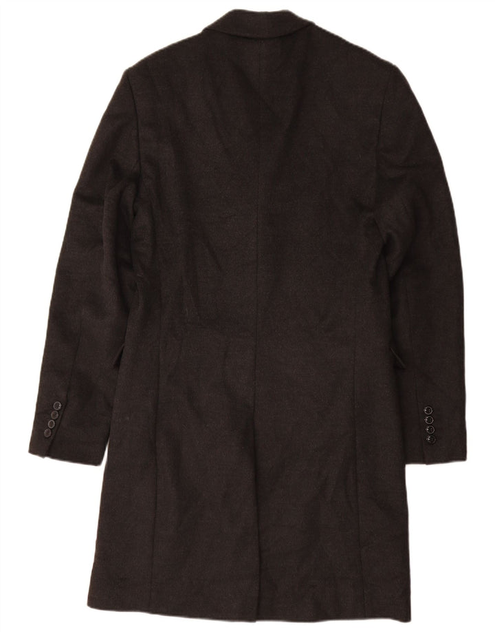 Zara Mens Overcoat UK 36 Small Grey Polyester