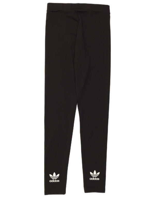 Adidas Damen Leggings UK 10 Small Schwarz Polyester