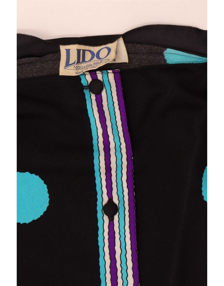 Lido Womens Shift Dress UK 14 Large Black Geometric Polyamide