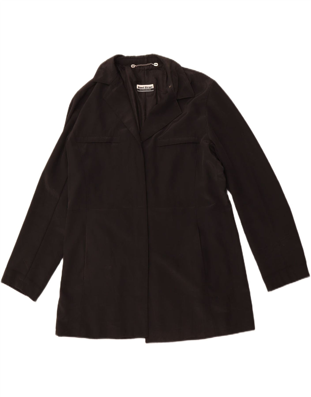 BOND STREET Dame Longline Blazer Jacket IT 48 XL Sort Polyester