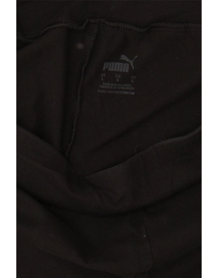 PUMA Womens Graphic Leggings UK 16 Large  Black Cotton Vintage Puma and Second-Hand Puma from Messina Hembry 