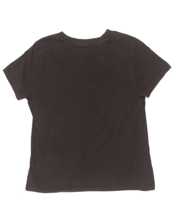 Vans Womens Graphic T-Shirt Top UK 12 Medium Black Cotton