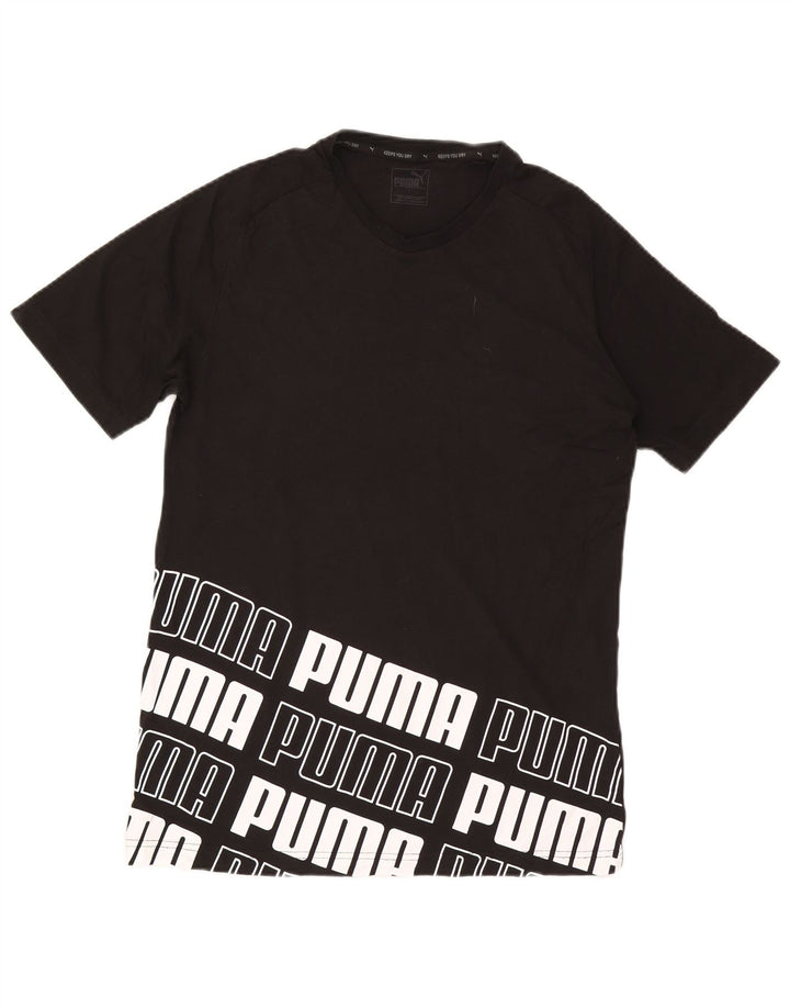 Puma Mens Graphic T-Shirt Top Large Black Cotton