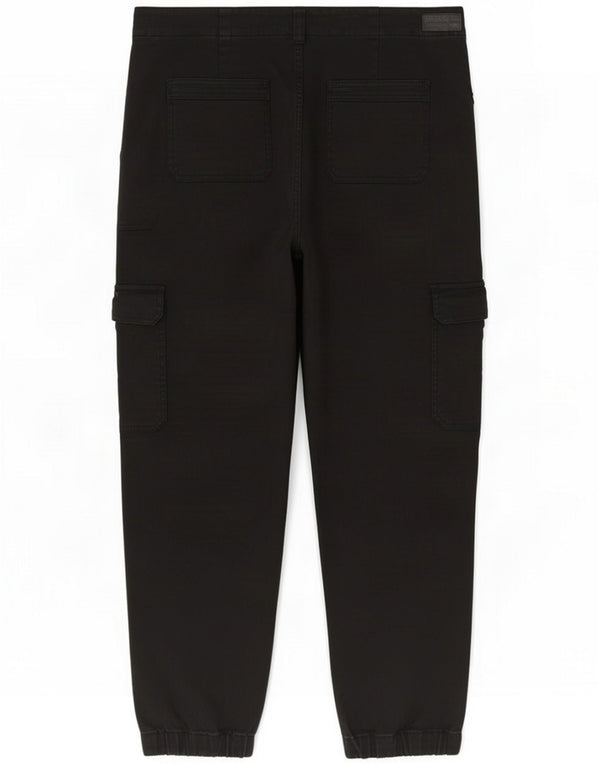 Fat Face Womens Tapered Cargo Trousers UK 18 XL W36 L28 Black Cotton