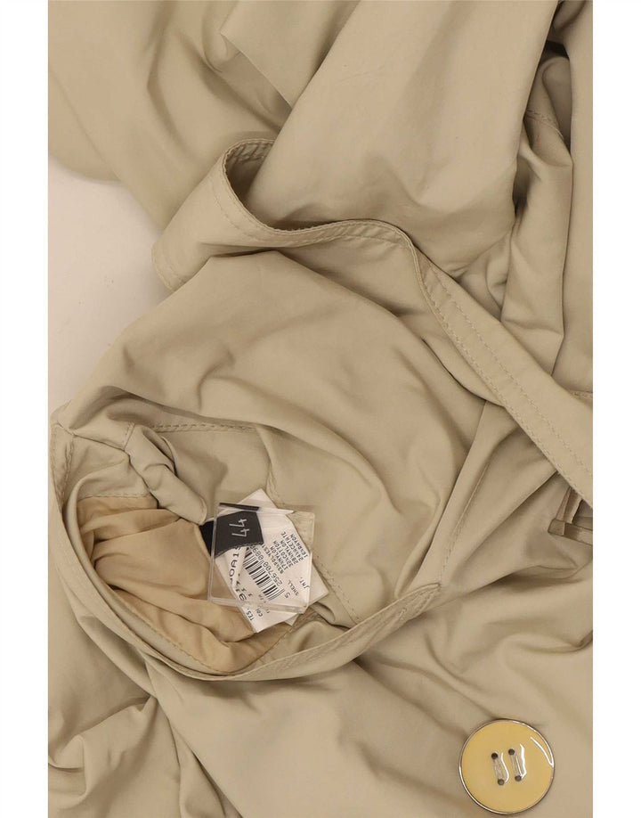 Allegri Womens Trench Coat IT 44 Medium Beige Polyester