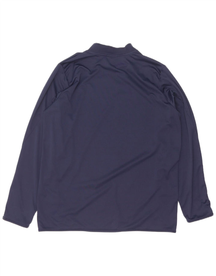 Diadora Mens Top Long Sleeve XL Navy Blue Colourblock Polyester