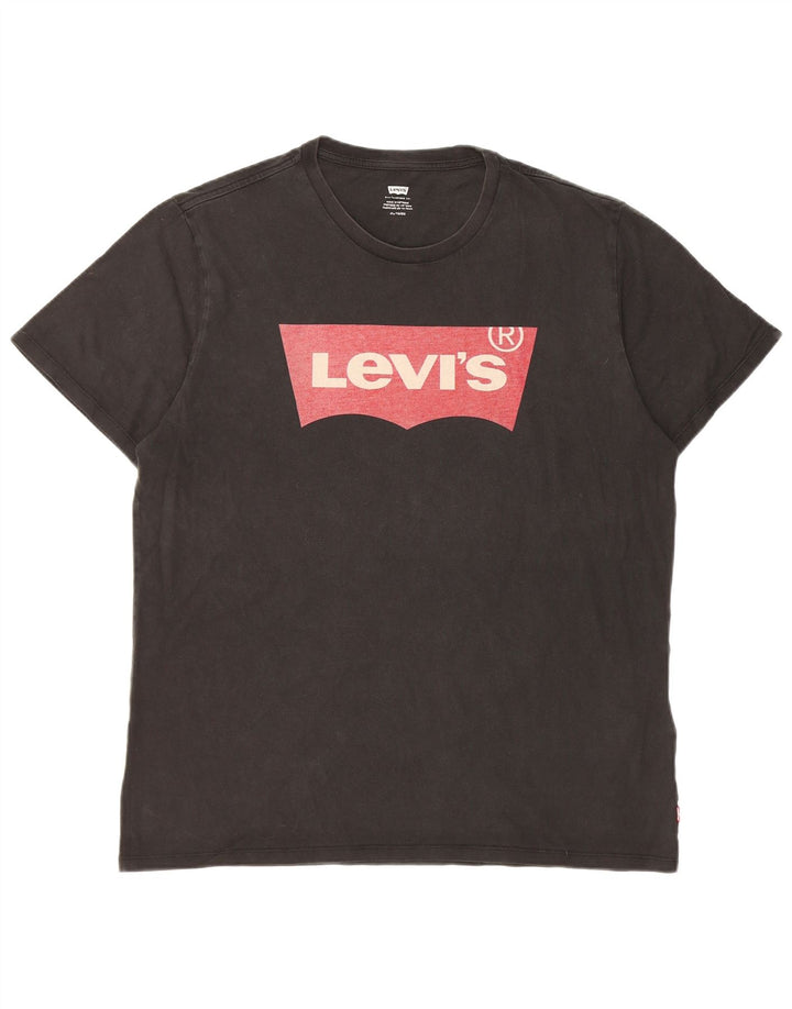 Levi's Mens Graphic T-Shirt Top XL Black Cotton