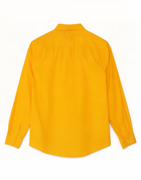 Camicia da uomo Calvin Klein Jeans grande in cotone giallo