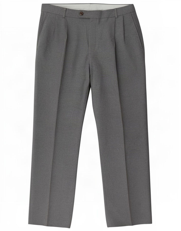 Pantaloni da completo da uomo con pegging Farah W34 L31 Poliestere grigio