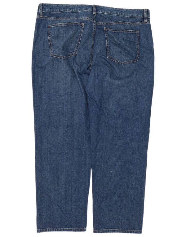 Marks & Spencer Kvinde Kæreste Tapered Jeans UK 20 2XL W40 L31 Navy Blue