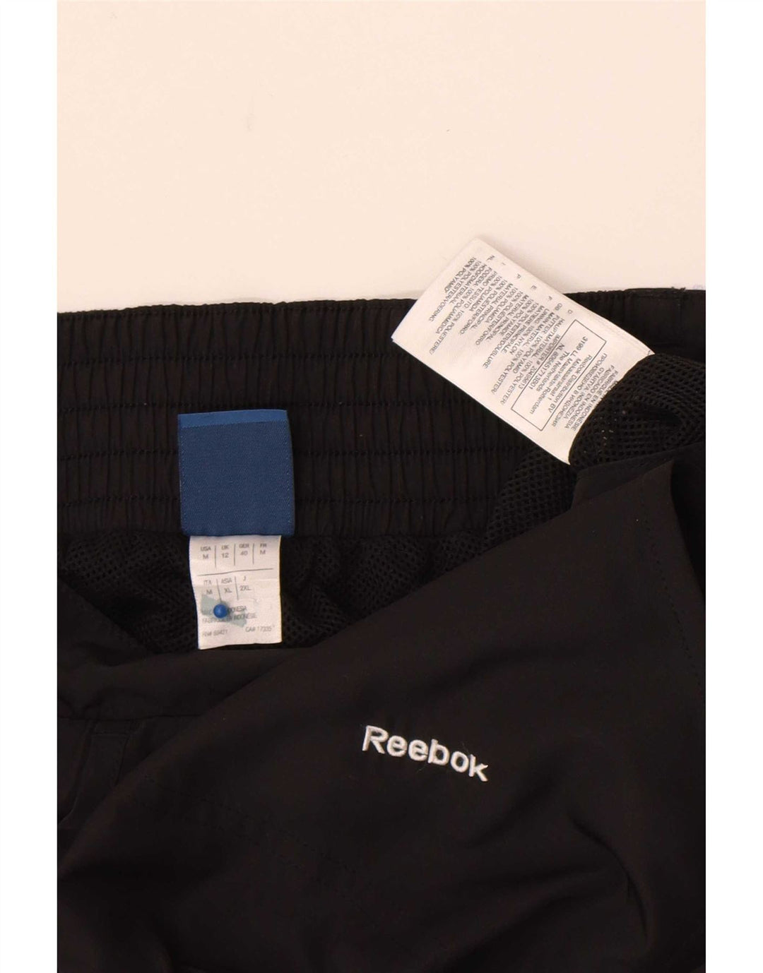 Reebok Pantalones de chándal para mujer UK 40 Mediano Negro Poliéster